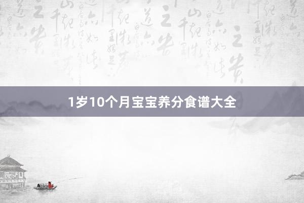 1岁10个月宝宝养分食谱大全